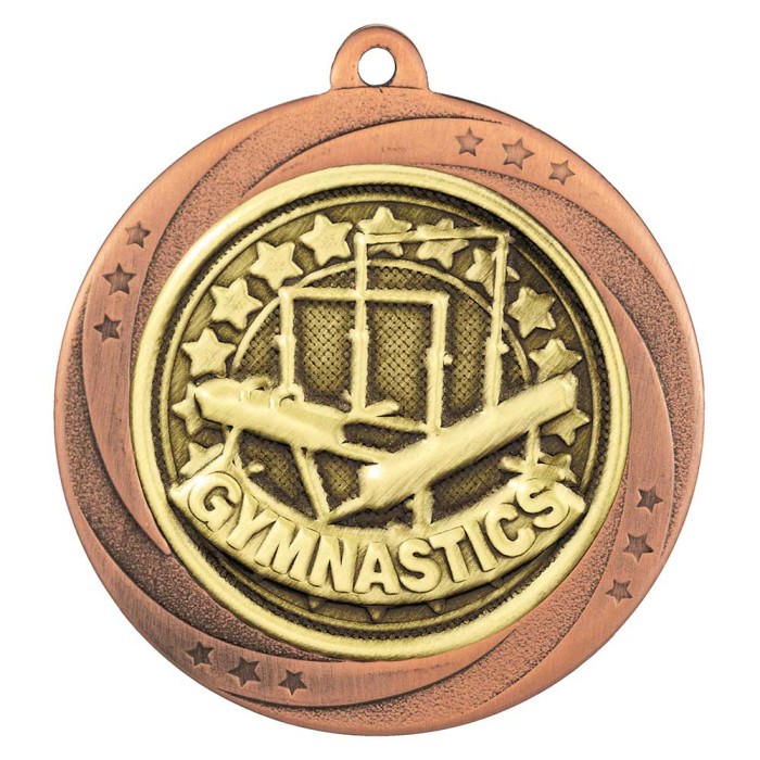 SUPERSTAR GYMNASTIC MEDAL 60MM  - BRONZE 